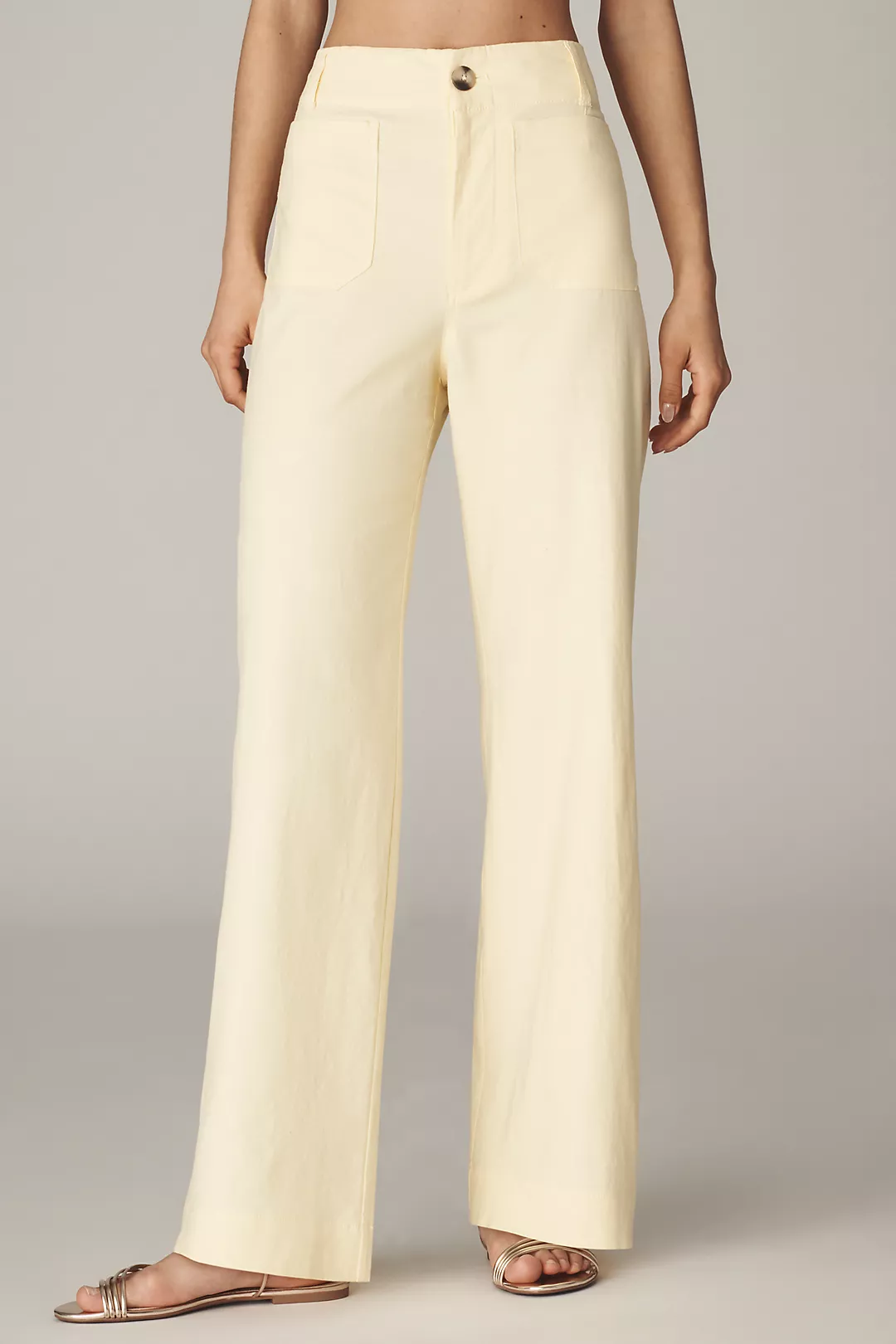 Maeve Beachy Linen Wide Leg Pants