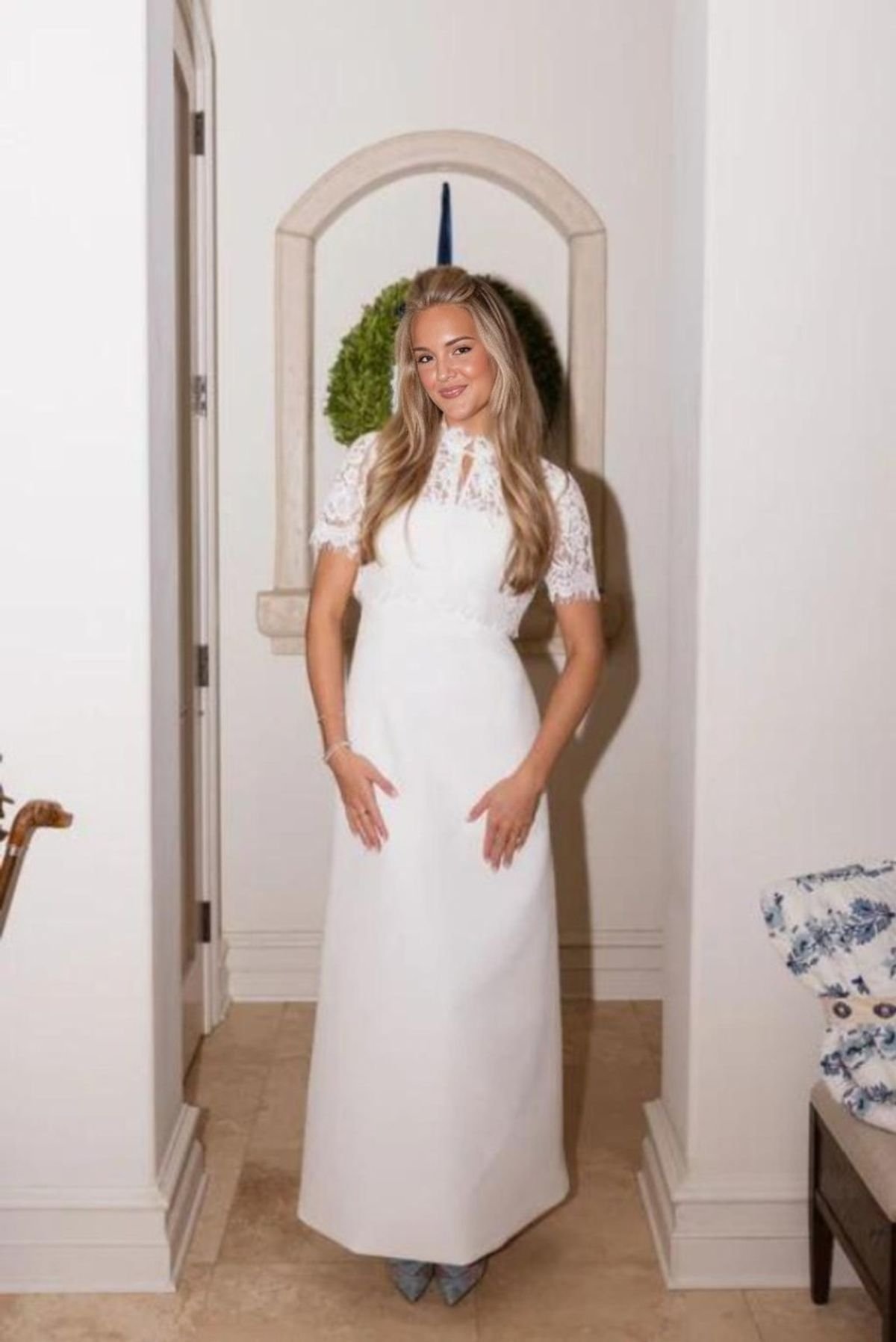 Bridal shower outfit idea: Cocolillys The Perfect Shower Dress with capelet