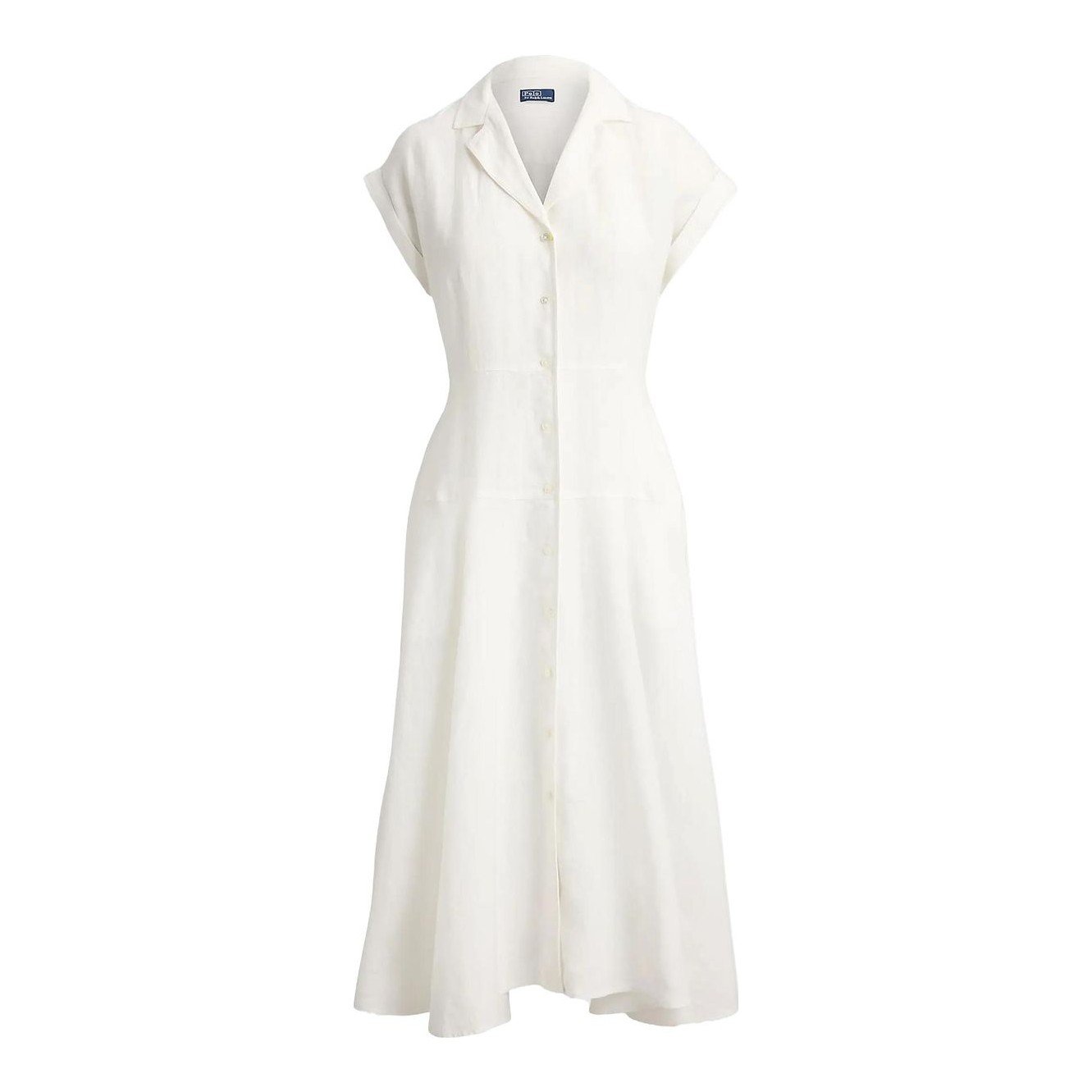 Bridal shower outfit idea: Ralph Lauren Linen Short-Sleeve Midi Shirtdress