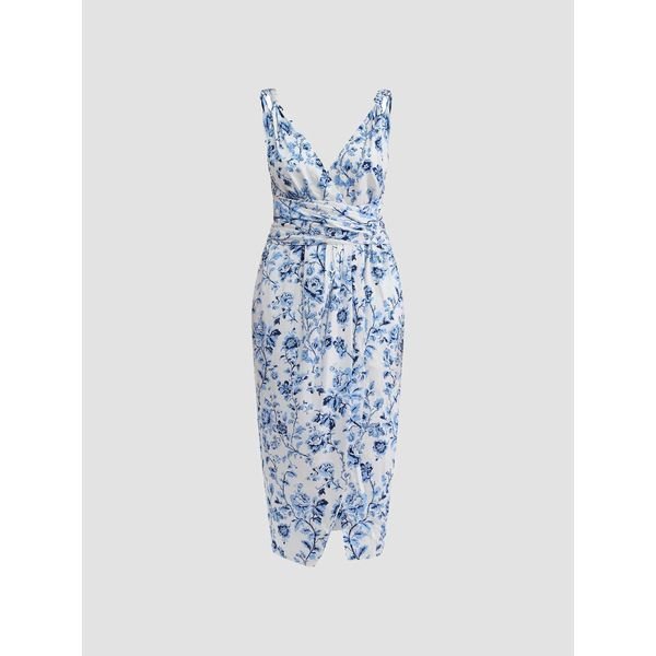 Rebecca Taylor Emelia Floral Wrap Midi baby shower dress