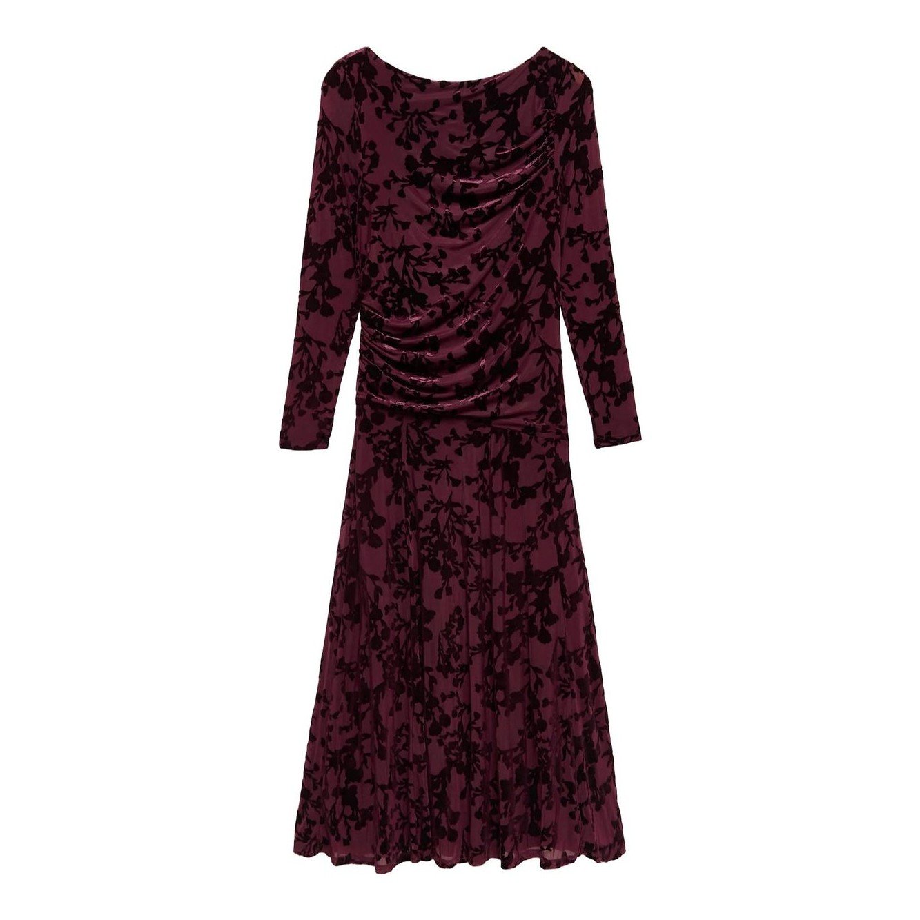 Mint Velvet Velvet Floral Midi Dress