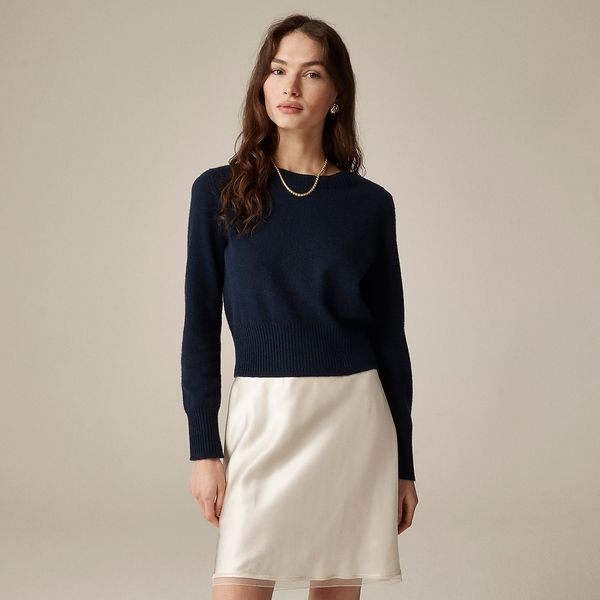 J.Crew Cashmere Shrunken Crewneck Sweater