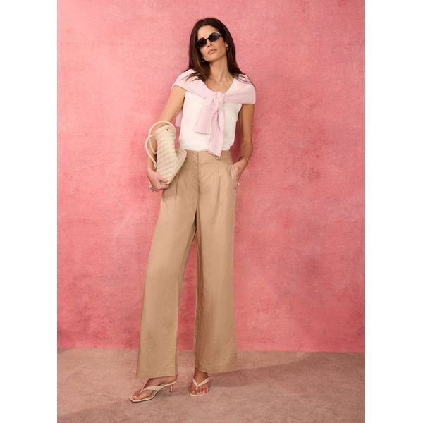 Mint Velvet Linen Blend Wide Leg Trousers