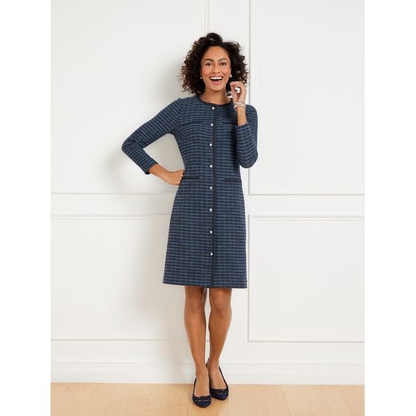 Talbots plus size button A-line dress