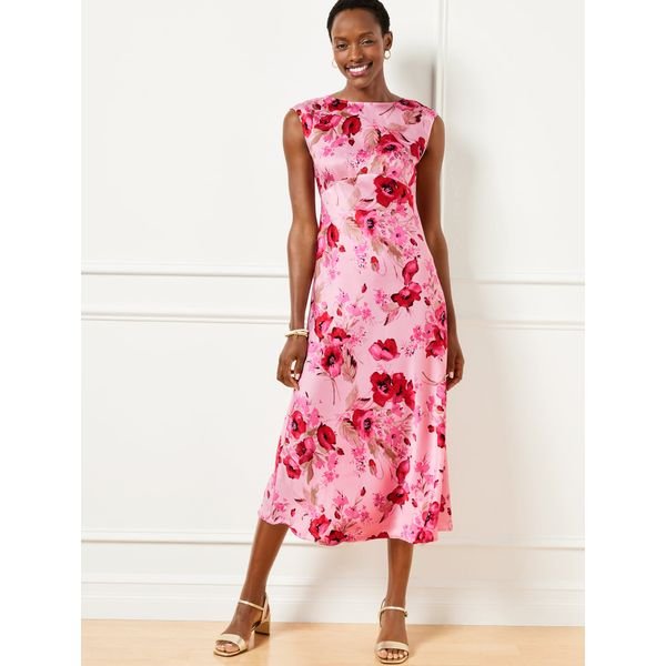 Talbots plus petite satin midi dress