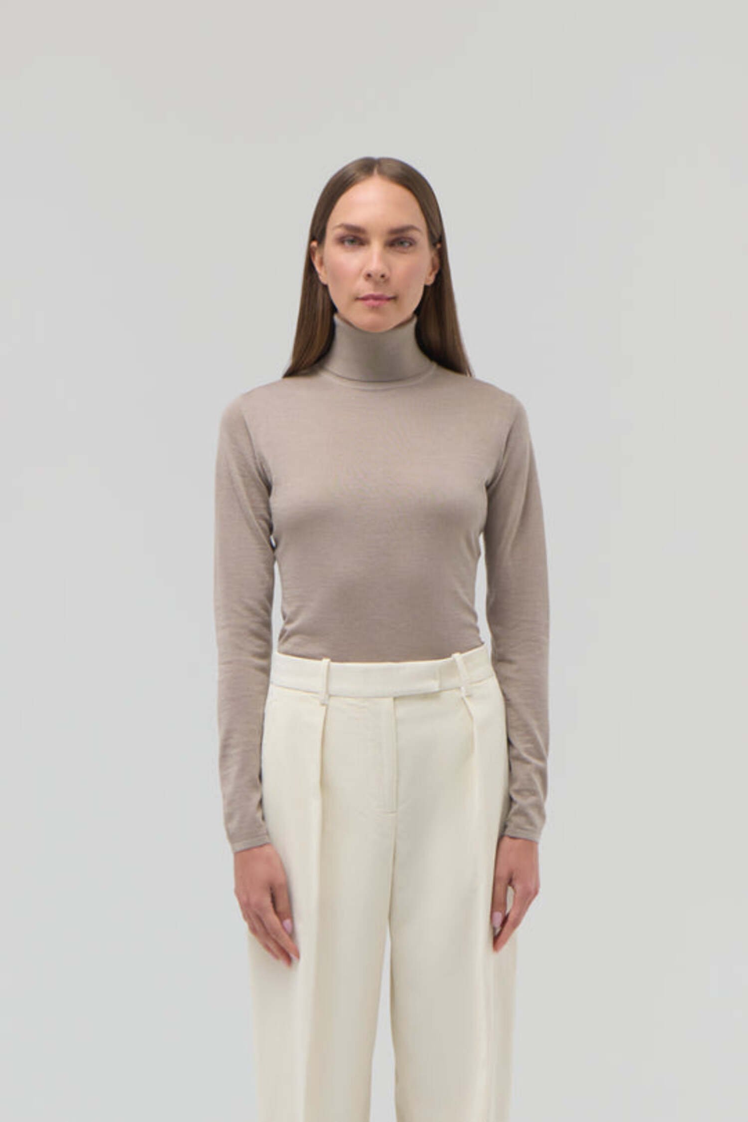 Renggli cashmere silk fitted turtleneck