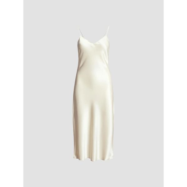 Polo Ralph Lauren Womens Satin Slip Midi Dress