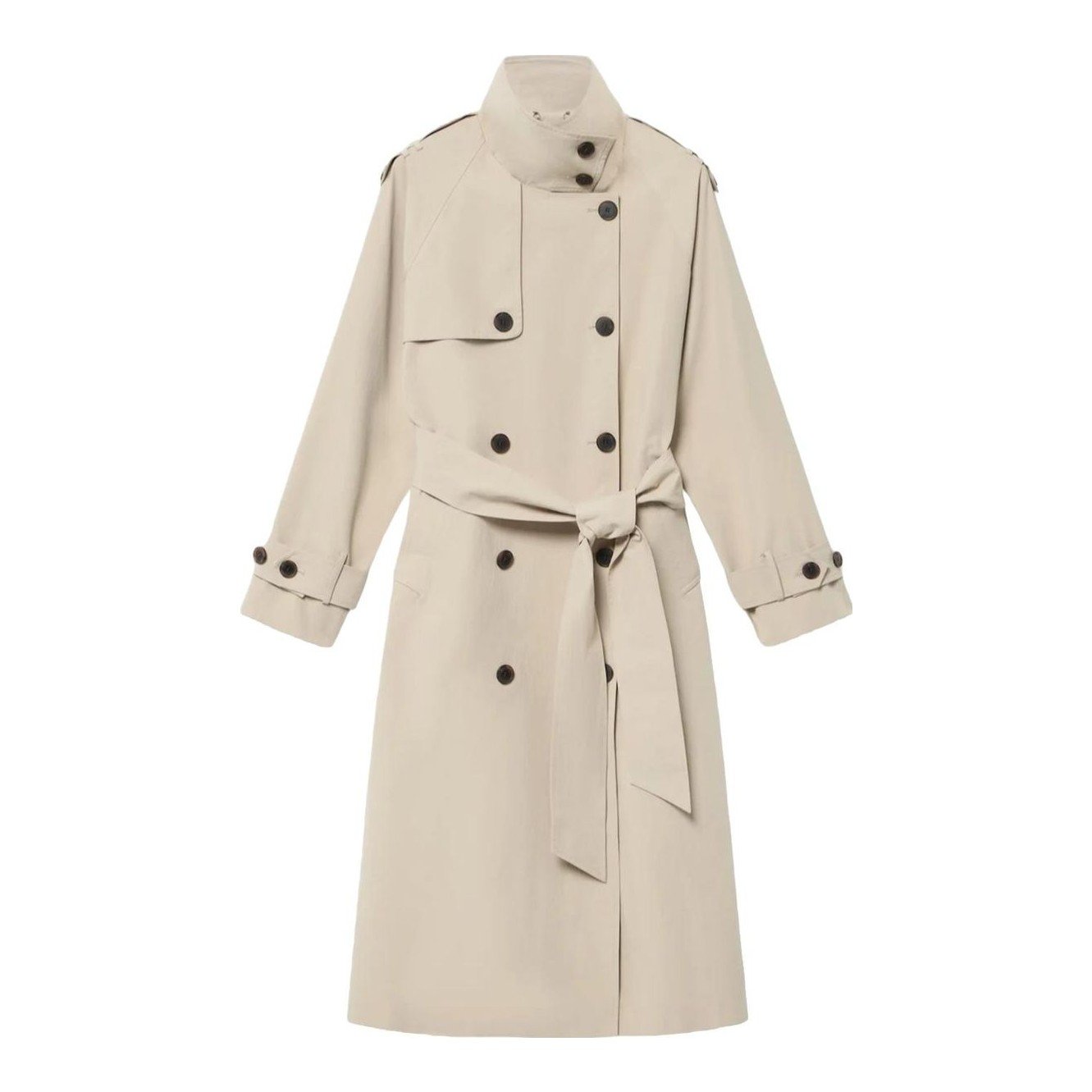 Mint Velvet Cotton Funnel Neck Trench Coat