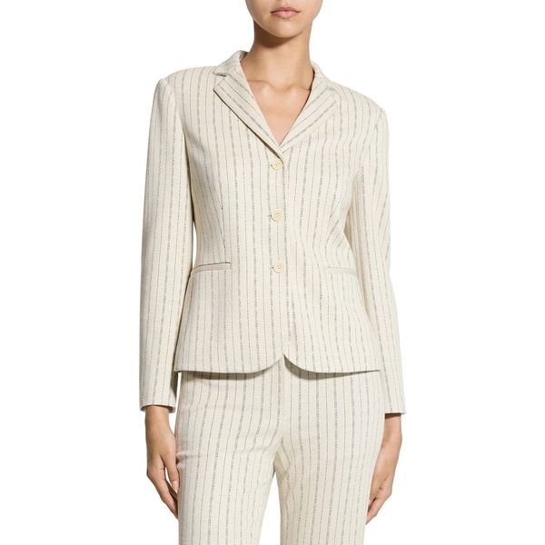 Theory cream single-breasted blazer