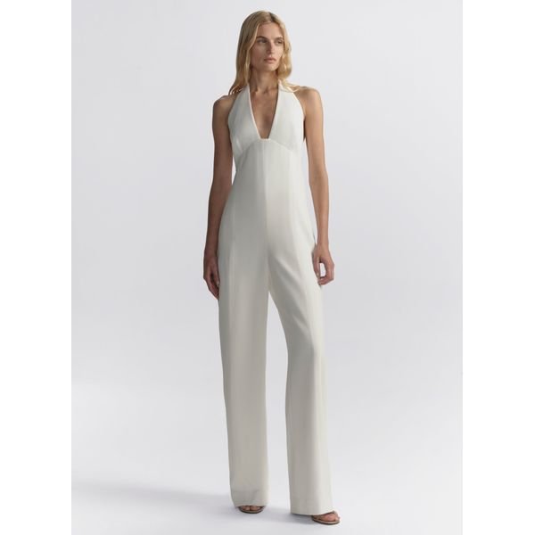A.L.C. Eva white halter wide-leg jumpsuit