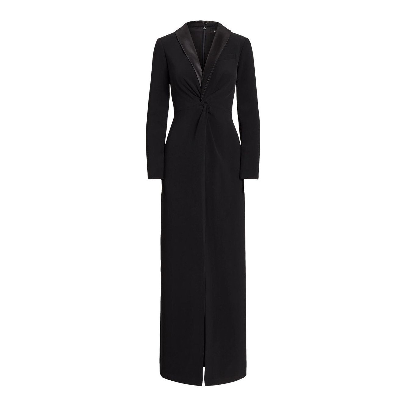 Lauren Petite Crepe Long-Sleeve Gown, $345