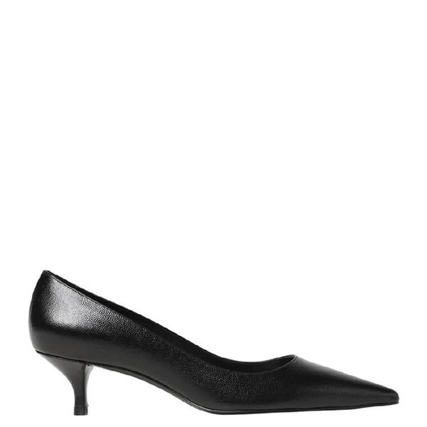 Stuart Weitzman Kitten Leather Pumps, $495