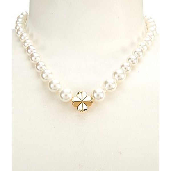 Kate Spade Flower Pearl Collar Necklace, $89.60