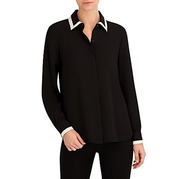 Anne Klein Petite Long Sleeve Button Down Blouse, $99