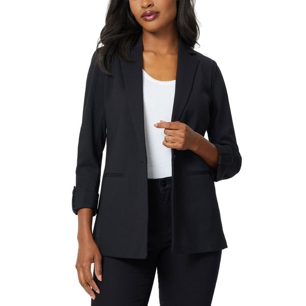 Jones New York One-Button Compression Rolled Sleeve Jacket, $99.50