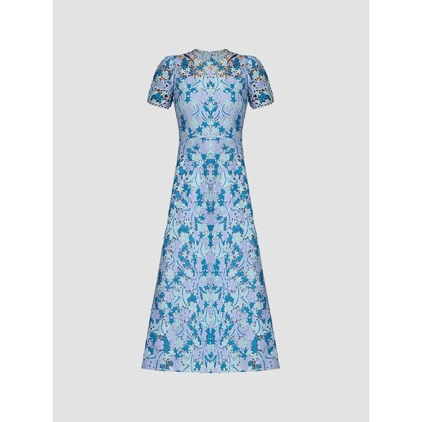 Shoshanna Preston Lace Tea-Length Dress