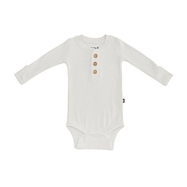 Matching outfit for newborn and mom: Kyte Baby bamboo ribbed long sleeve henley bodysuit