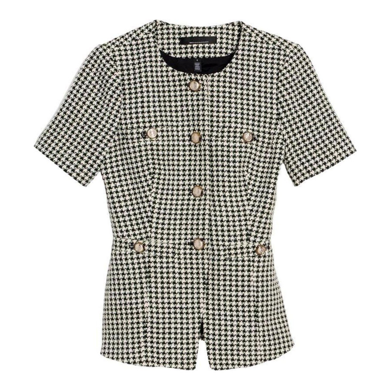 White House Black Market Houndstooth Tweed Jacket