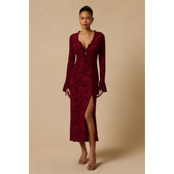 Lulus Thorne Long Sleeve Midi Dress