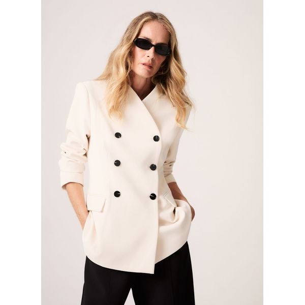 Mint Velvet Cream Double-Breasted Blazer