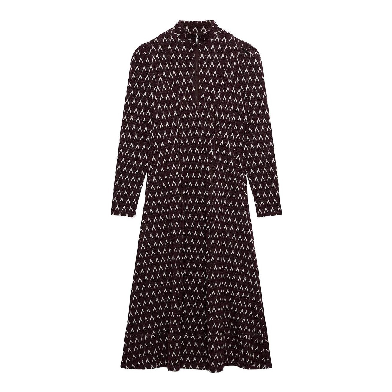 Mint Velvet Jacquard Midi Dress