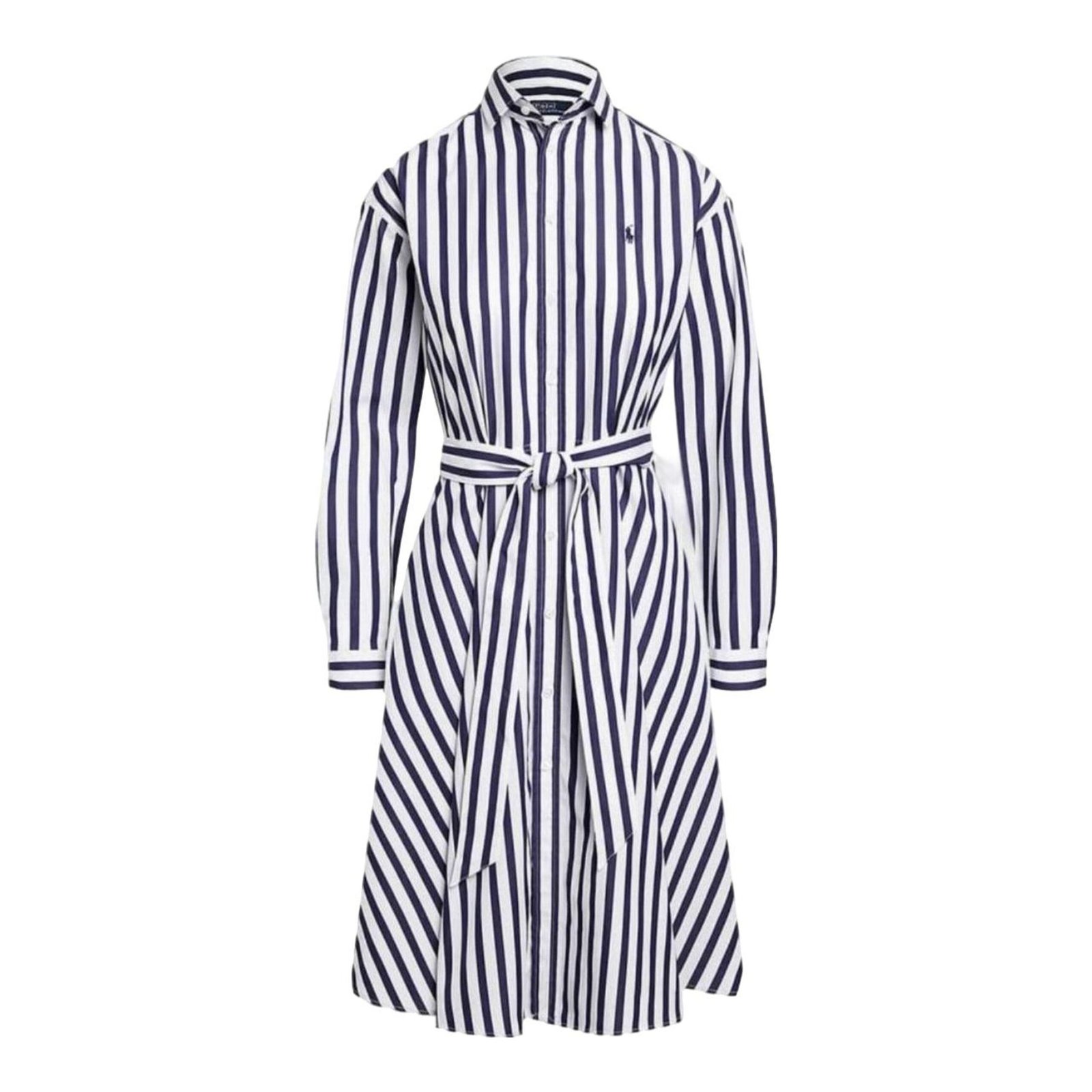 Polo Ralph Lauren Belted Striped Shirt Dress