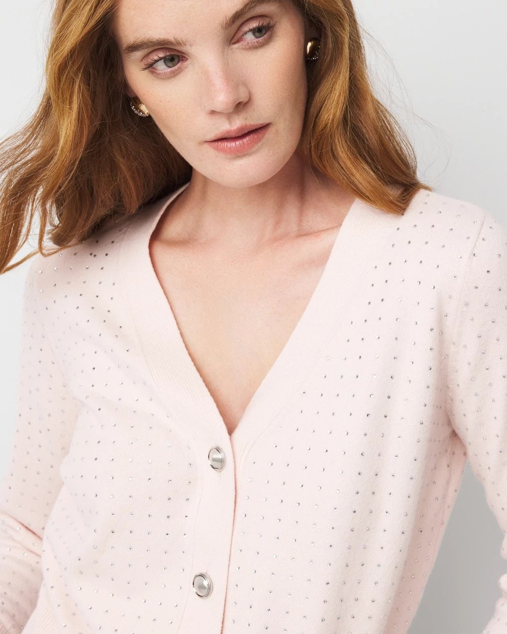 White House Black Market Embellished Cardigan