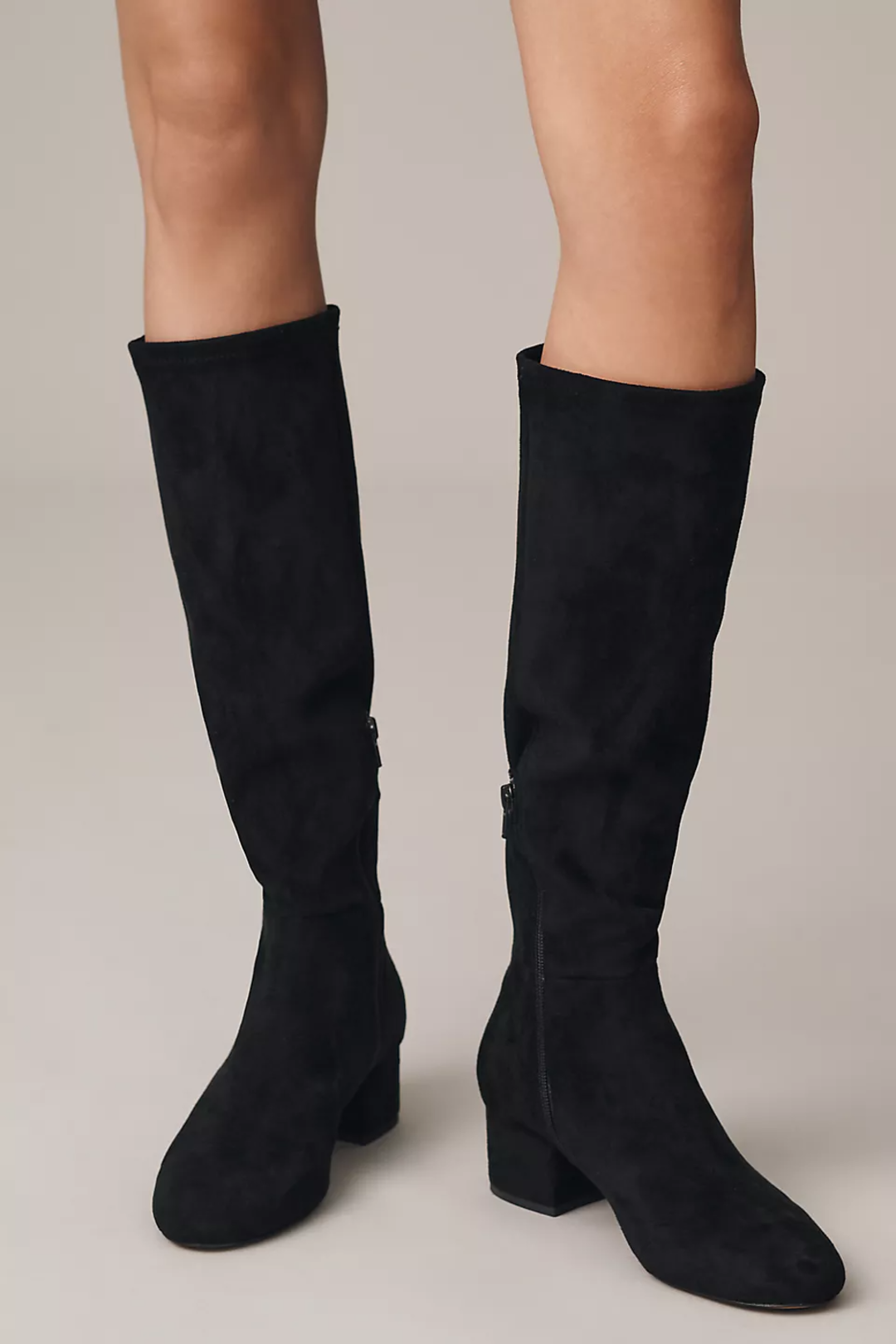 Block-Heel Knee-High Boots