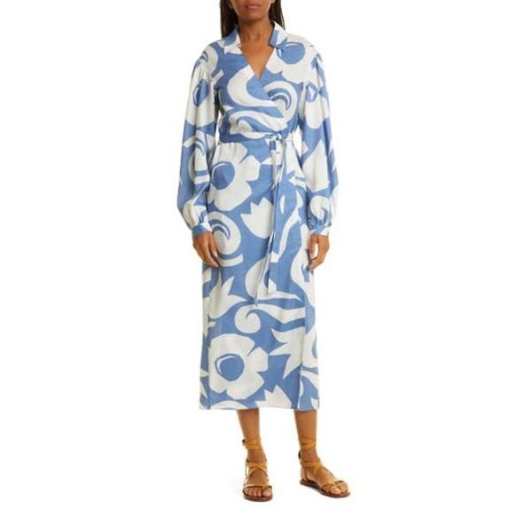 Rebecca Taylor Silhouette Fleur Wrap Dress