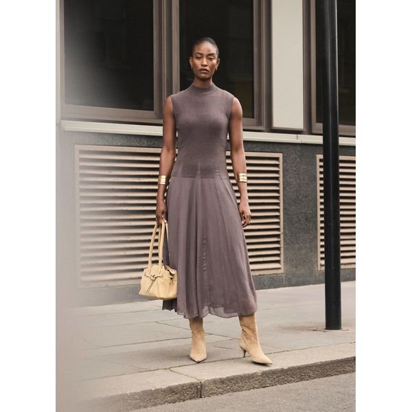 Mint Velvet Sleeveless Knit Midi Dress