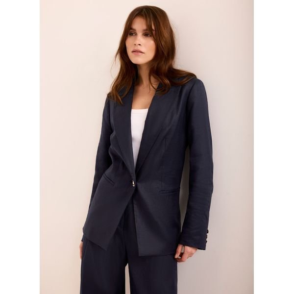 Mint Velvet Navy Linen Blazer