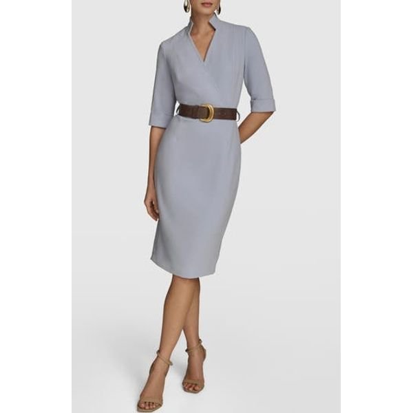 Donna Karan Belted Sheath Dress